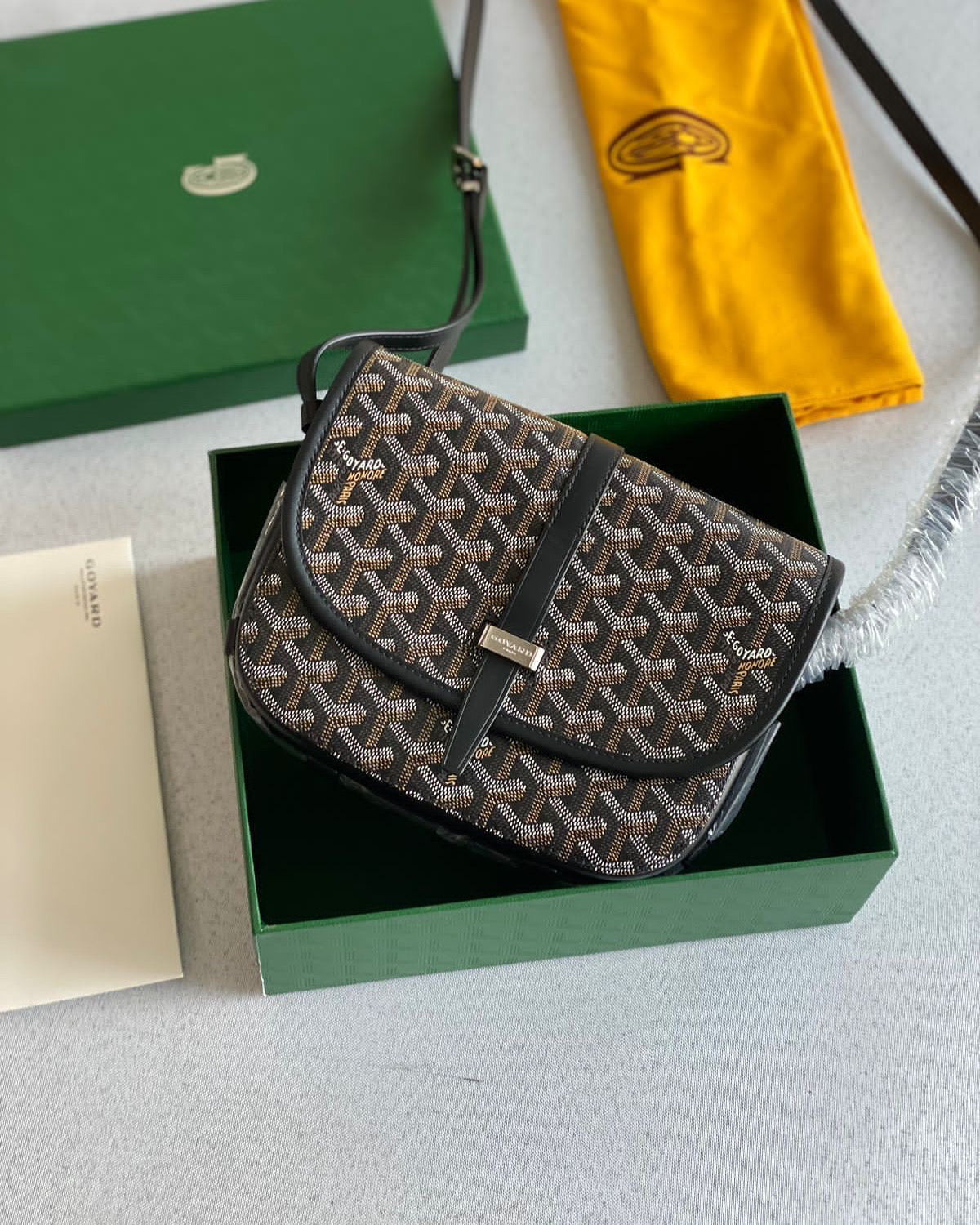 Goyard Belvedere Bag with Brand Box