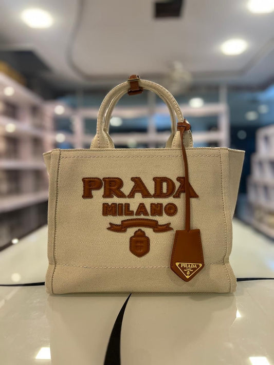 Prada milano tote bag