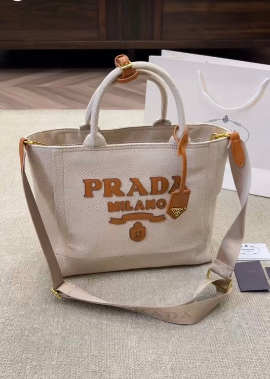 Prada milano tote bag