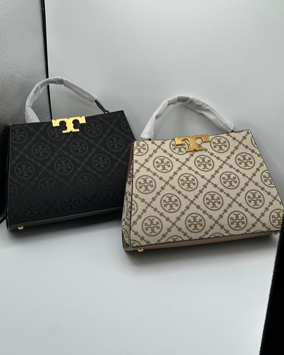 Tory Burch Handbag with Brand Box- Black Color