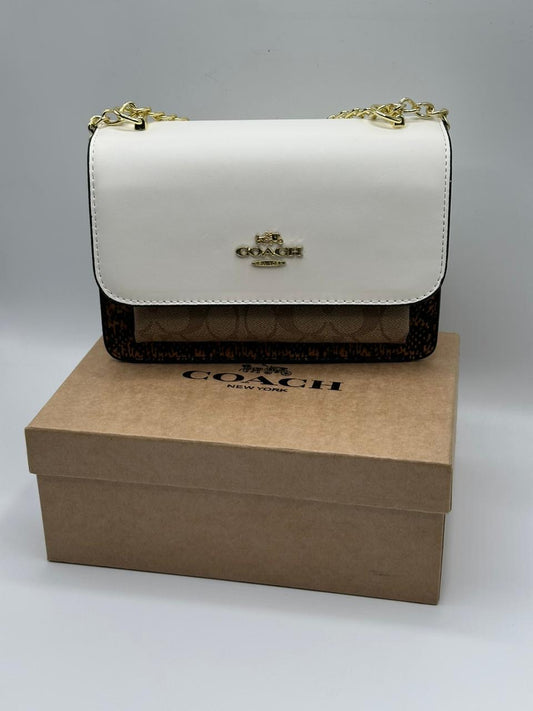 COACH Handbag with Brand Box- White Color