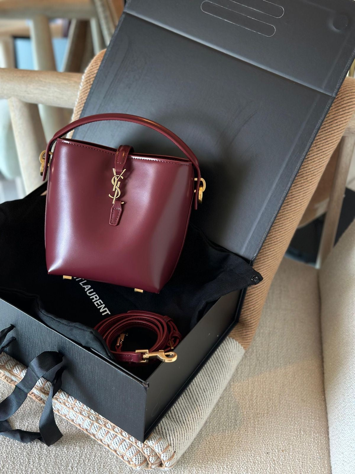 YSL Bucket Bag witb Brand Box