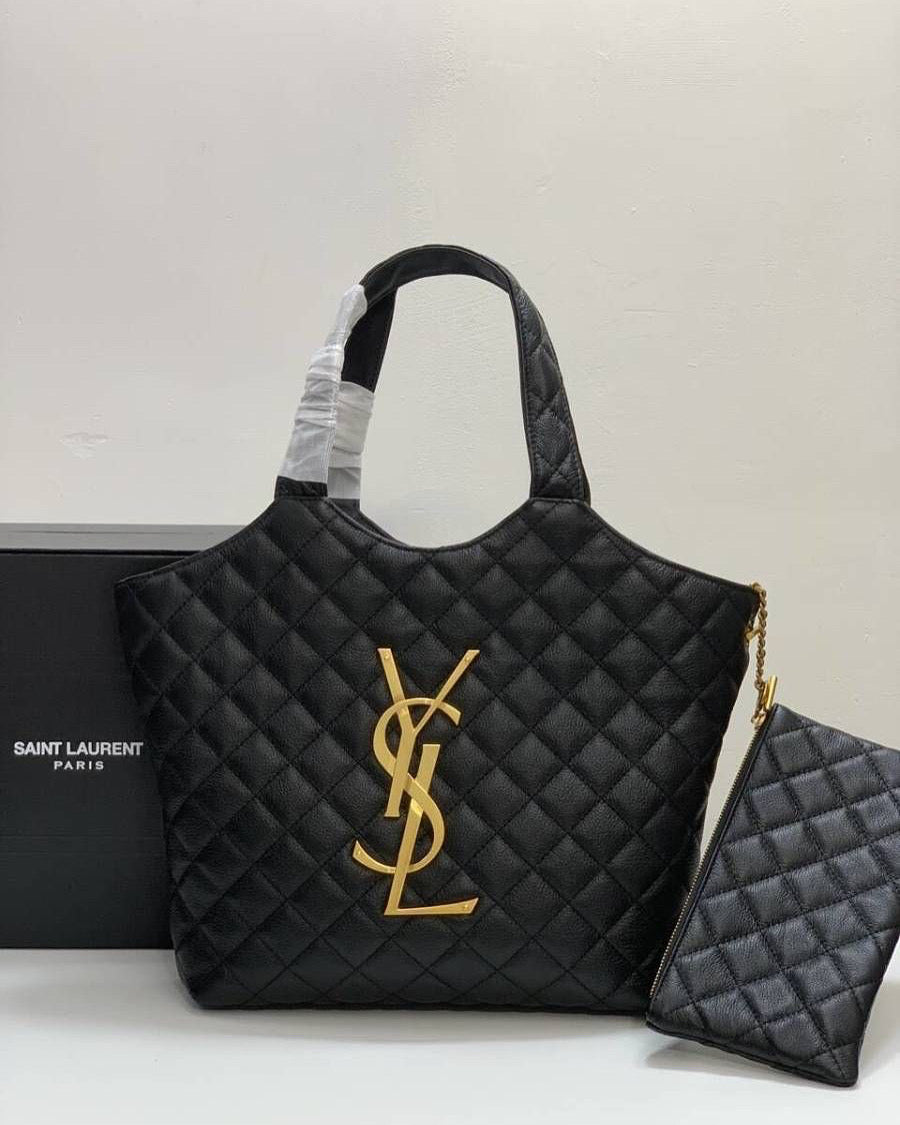 Imported YSL Quilted Tote Bag - 2 Piece