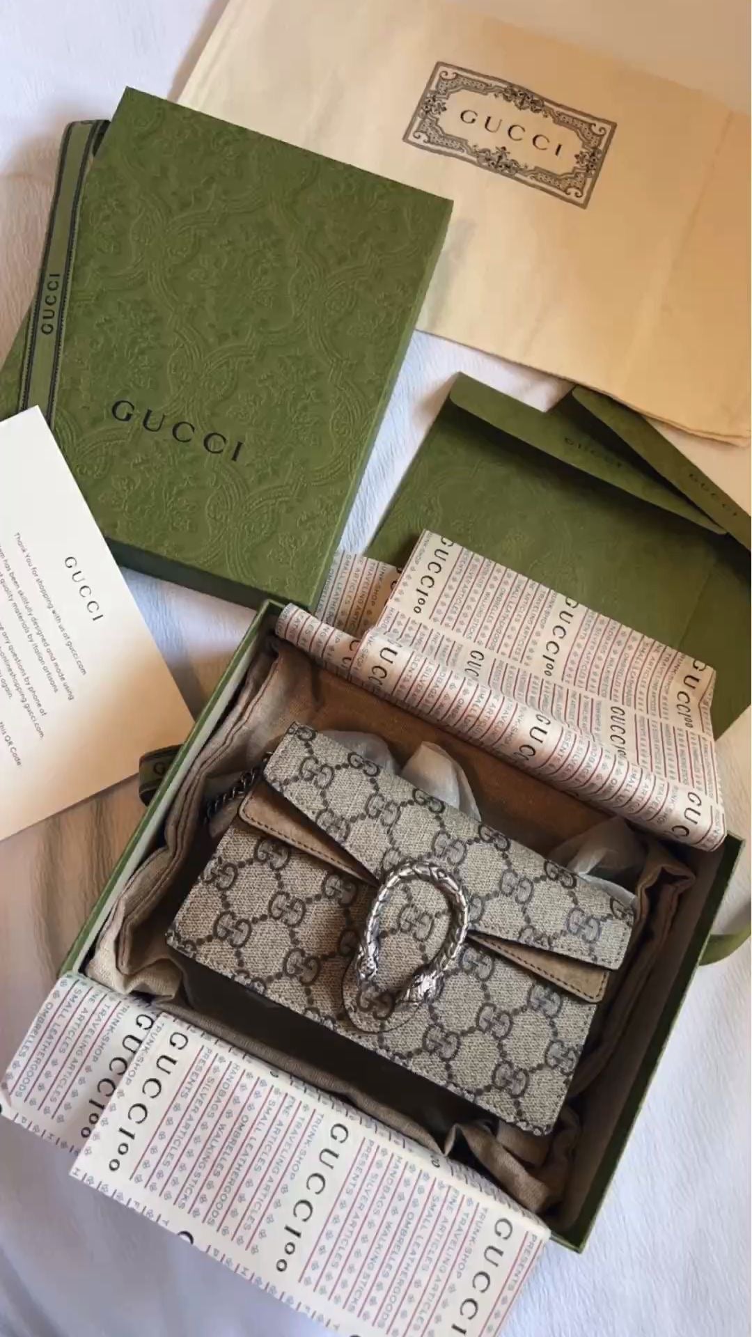 GUCCI dionysus bag with brand box