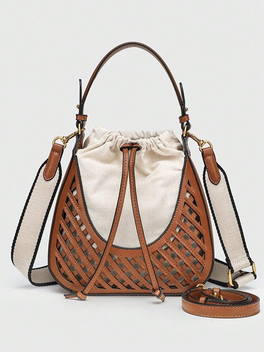 Zara Contrasting Bucket Bag