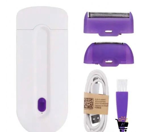 Painless Hair Removal Rechargeable Lithium-Ion Battery Device- Advanced Censor Light Technology- 3 in 1- For Men & Women