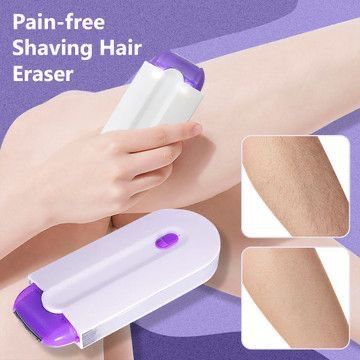 Painless Hair Removal Rechargeable Lithium-Ion Battery Device- Advanced Censor Light Technology- 3 in 1- For Men & Women