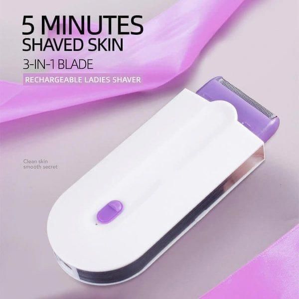 Painless Hair Removal Rechargeable Lithium-Ion Battery Device- Advanced Censor Light Technology- 3 in 1- For Men & Women